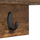 vidaXL Fali Kabáthorog Füstölt tölgy 40 x 10.5 x 18 cm Faanyag