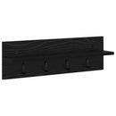 vidaXL Fali Kabáthorog Fekete tölgy 60 x 10,5 x 18 cm Faanyag