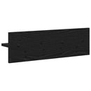 vidaXL Fali Kabáthorog Fekete tölgy 60 x 10,5 x 18 cm Faanyag