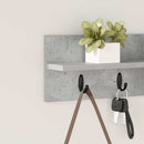 vidaXL Fali Kabáthorog Beton Szürke 60 x 10,5 x 18 cm Faanyag