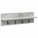 vidaXL Fali Kabáthorog Beton Szürke 60 x 10,5 x 18 cm Faanyag