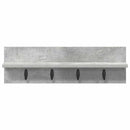 vidaXL Fali Kabáthorog Beton Szürke 60 x 10,5 x 18 cm Faanyag