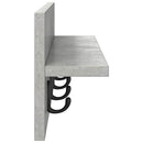 vidaXL Fali Kabáthorog Beton Szürke 60 x 10,5 x 18 cm Faanyag