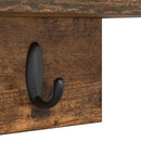 vidaXL Fali Kabáthorog Füstölt tölgy 60 x 10,5 x 18 cm Faanyag