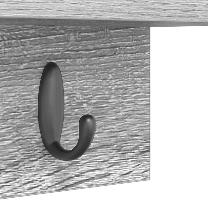 vidaXL Fali Kabáthorog Szürke sonoma 60 x 10.5 x 18 cm Faanyag