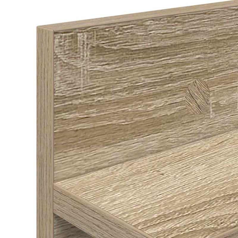 vidaXL Fali Kabáthorog sonoma tölgy 80 x 10.5 x 18 cm Faanyag