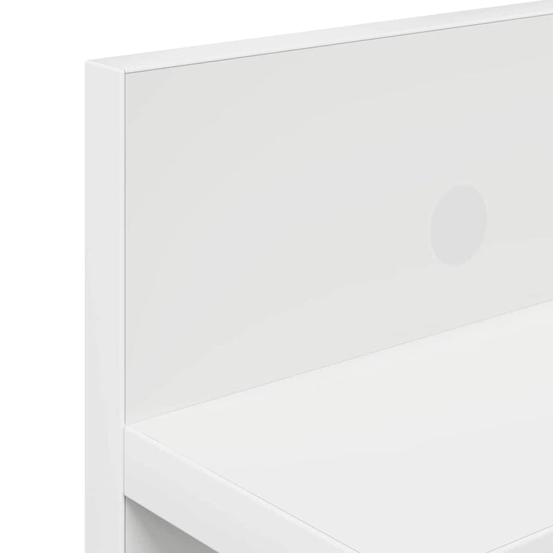 vidaXL Fali Kabáthorog polcokkal Fehér 100 x 10.5 x 18 cm Faanyag