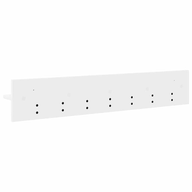 vidaXL Fali Kabáthorog polcokkal Fehér 100 x 10.5 x 18 cm Faanyag