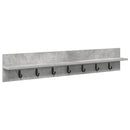 vidaXL Fali Kabáthorog Beton Szürke 100 x 10,5 x 18 cm Faanyag
