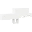 vidaXL Fali Kabáthorog polcokkal Fehér 100 x 12 x 43,5 cm Faanyag