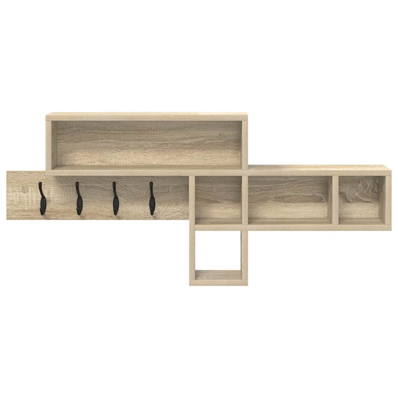 vidaXL Fali Kabáthorog sonoma tölgy 100 x 12 x 43.5 cm Faanyag