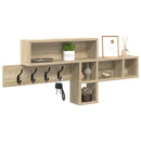 vidaXL Fali Kabáthorog Sonoma tölgy 100 x 12 x 43,5 cm Faanyag