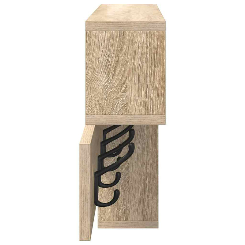 vidaXL Fali Kabáthorog sonoma tölgy 100 x 12 x 43.5 cm Faanyag