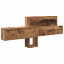 vidaXL Fali Kabáthorog polcokkal Öreg fa 100 x 12 x 43,5 cm Faanyag