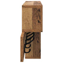 vidaXL Fali Kabáthorog polcokkal Régi fa 100 x 12 x 43.5 cm Faanyag