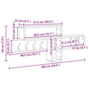 vidaXL Fali Kabáthorog polcokkal Régi fa 100 x 12 x 43.5 cm Faanyag