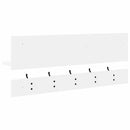 vidaXL Fali Kabáthorog polcokkal Fehér 90 x 15 x 36 cm Faanyag