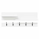 vidaXL Fali Kabáthorog polcokkal Fehér 90 x 15 x 36 cm Faanyag