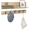 vidaXL Fali Kabáthorog polcokkal Sonoma tölgy 90 x 15 x 36 cm Faanyag