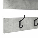 vidaXL Fali Kabáthorog polcokkal Beton szürke 90 x 15 x 36 cm Faanyag