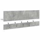 vidaXL Fali Kabáthorog polcokkal Beton Szürke 90 x 15 x 36 cm Faanyag