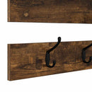 vidaXL Fali Kabáthorog polcokkal Füstölt tölgy 90 x 15 x 36 cm Faanyag