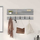 vidaXL Fali Kabáthorog polcokkal Szürke Sonoma 90 x 15 x 36 cm Faanyag
