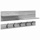 vidaXL Fali Kabáthorog polcokkal Szürke Sonoma 90 x 15 x 36 cm Faanyag