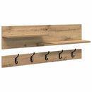 vidaXL Fali Kabáthorog polcokkal Artisan tölgy 90 x 15 x 36 cm Faanyag