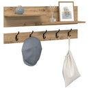 vidaXL Fali Kabáthorog polcokkal Artisan tölgy 90 x 15 x 36 cm Faanyag