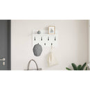 vidaXL Fali Kabáthorog polcokkal Fehér 60 x 40 x 12 cm Faanyag