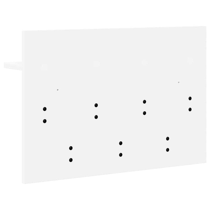 vidaXL Fali Kabáthorog polcokkal Fehér 60 x 40 x 12 cm Faanyag