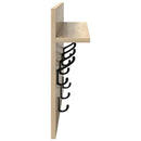 vidaXL Fali Kabáthorog polcokkal sonoma tölgy 60 x 40 x 12 cm Faanyag