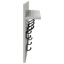 vidaXL Fali Kabáthorog polcokkal Beton szürke 60 x 40 x 12 cm Faanyag