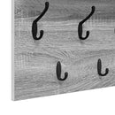 vidaXL Fali Kabáthorog polcokkal Szürke sonoma 60 x 40 x 12 cm Faanyag