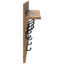 vidaXL Fali Kabáthorog polcokkal Régi fa 60 x 40 x 12 cm Faanyag