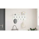 vidaXL Fali Kabáthorog polcokkal Fehér 80 x 40 x 12 cm Faanyag