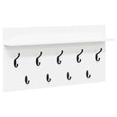 vidaXL Fali Kabáthorog polcokkal Fehér 80 x 40 x 12 cm Faanyag