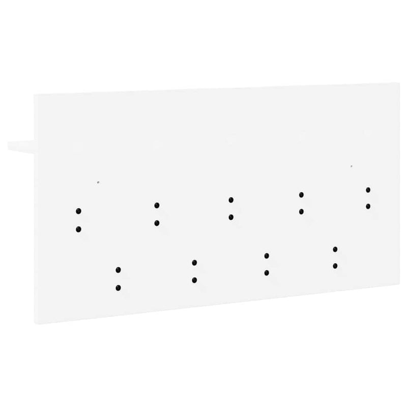 vidaXL Fali Kabáthorog polcokkal Fehér 80 x 40 x 12 cm Faanyag