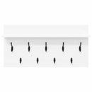 vidaXL Fali Kabáthorog polcokkal Fehér 80 x 40 x 12 cm Faanyag