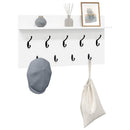 vidaXL Fali Kabáthorog polcokkal Fehér 80 x 40 x 12 cm Faanyag