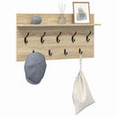 vidaXL Fali Kabáthorog polcokkal Sonoma tölgy 80 x 40 x 12 cm Faanyag