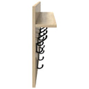 vidaXL Fali Kabáthorog polcokkal sonoma tölgy 80 x 40 x 12 cm Faanyag