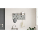 vidaXL Fali Kabáthorog polcokkal Beton Szürke 80 x 40 x 12 cm Faanyag