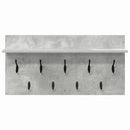 vidaXL Fali Kabáthorog polcokkal Beton Szürke 80 x 40 x 12 cm Faanyag
