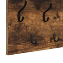 vidaXL Fali Kabáthorog polcokkal Füstölt tölgy 80 x 40 x 12 cm Faanyag