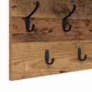 vidaXL Fali Kabáthorog polcokkal Öreg fa 80 x 40 x 12 cm Faanyag