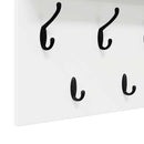vidaXL Fali Kabáthorog polcokkal Fehér 100 x 40 x 12 cm Faanyag