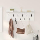vidaXL Fali Kabáthorog polcokkal Fehér 100 x 40 x 12 cm Faanyag