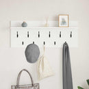 vidaXL Fali Kabáthorog polcokkal Fehér 100 x 40 x 12 cm Faanyag